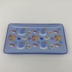 Care Bears Grumpy Bear Suishi Plate Ceramic 2024 Blue Very Cute Silver Buffalo